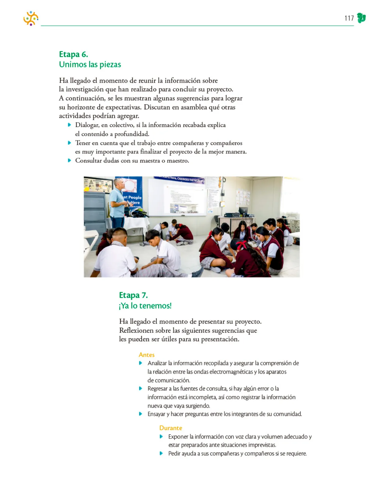 Página 118 de Colección Sk´asolil. Nuestro libro de Proyectos.  Tomo III.  Libro de Educación Telesecundaria Grado 2°  Ciclo Escolar 2025 - 2026