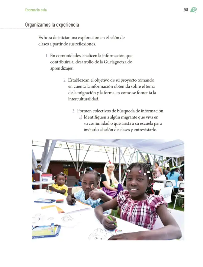 Página 264 de Proyectos de Aula. Libro de Educación Primaria Grado 6° Ciclo Escolar 2025 - 2026