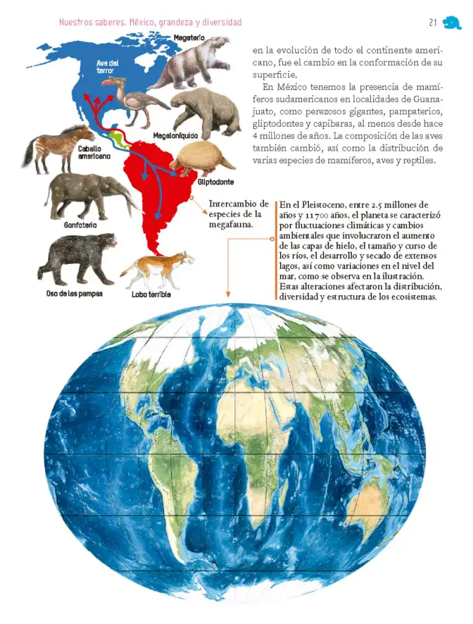 Página 22 de Nuestros saberes: México, grandeza y diversidad. Libro de Educación Primaria Grado 4° Ciclo Escolar 2025 - 2026