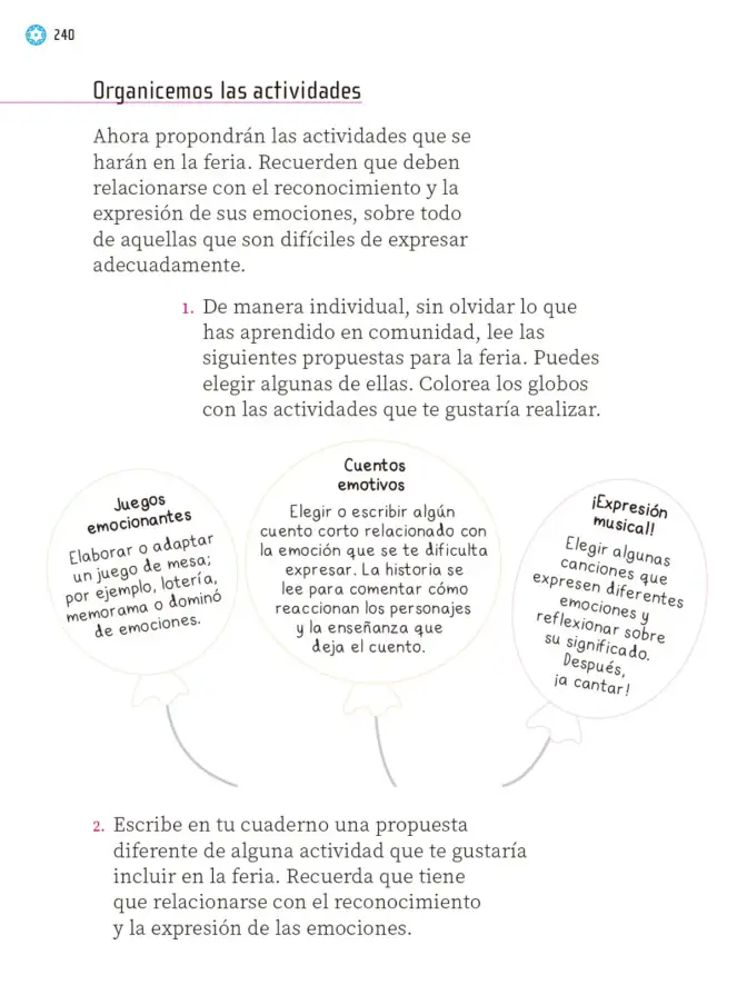 Página 241 de Proyectos Escolares. Libro de Educación Primaria Grado 1° Ciclo Escolar 2025 - 2026
