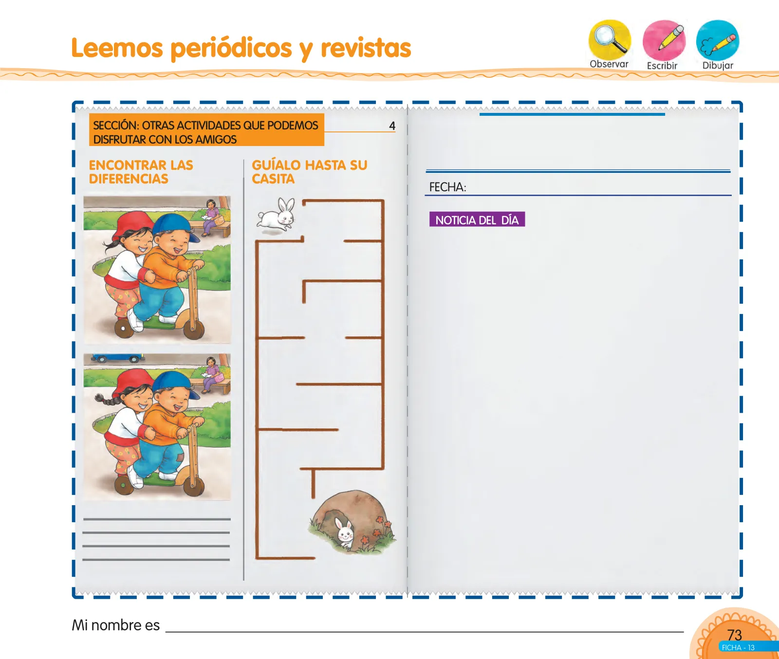 Página 75 de Aprendemos jugando : cuaderno de trabajo, 5 años · 2016