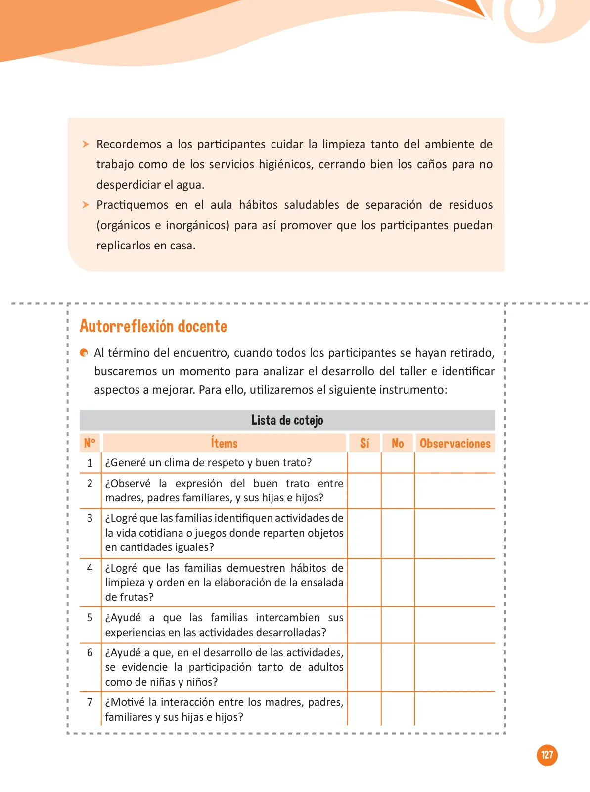 Miniatura página 129 de Guía para el trabajo docente con las familias del ciclo IV de Primaria · 2016