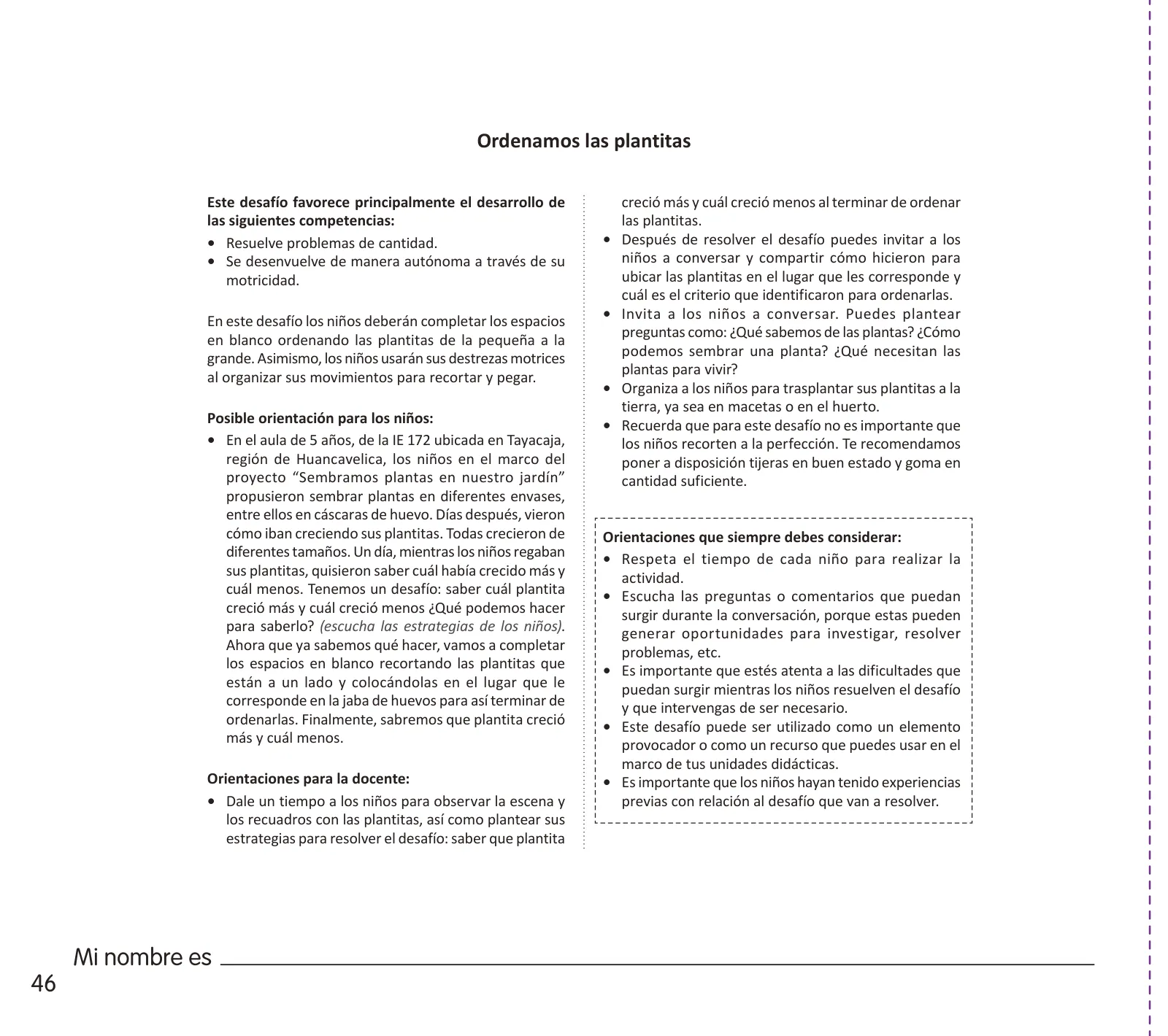 Página 48 de Crea, resuelve y aprende. Material impreso para niñas y niños de 5 años · 2024