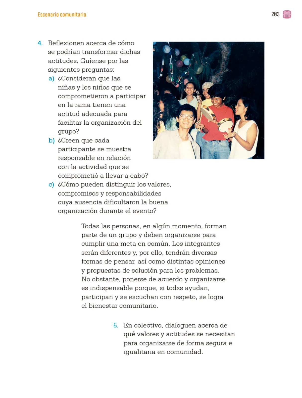 Página 206 de Proyectos Comunitarios. Libro de Educación Primaria Grado 4° Ciclo Escolar 2025 - 2026