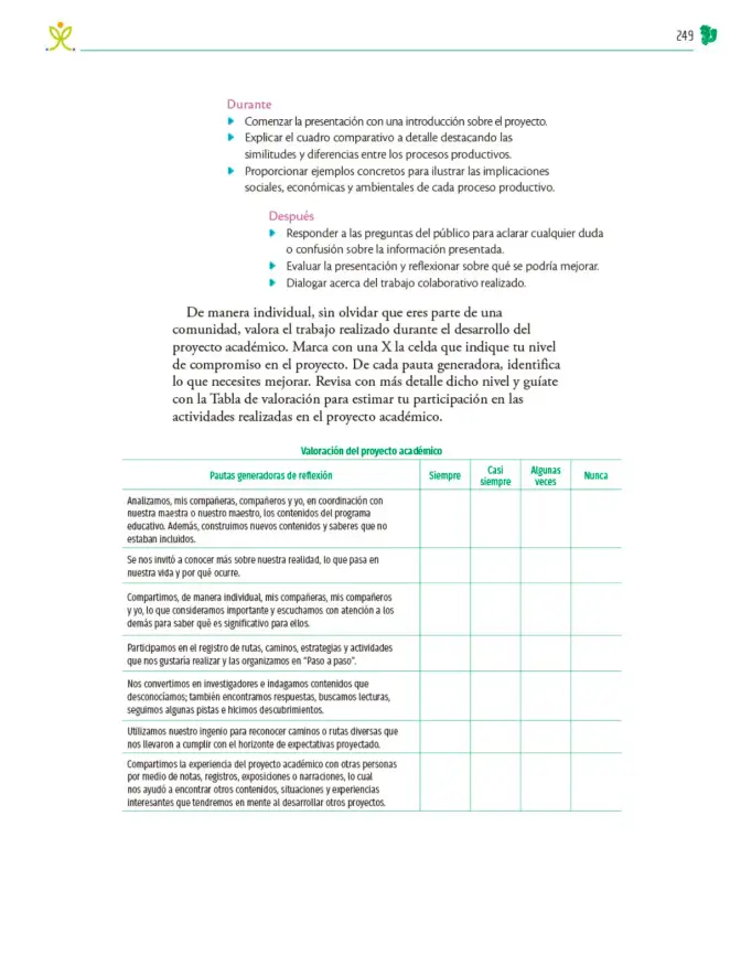 Página 250 de Colección Ximhai. Nuestro libro de Proyectos. Tomo I. Libro de Educación Telesecundaria Grado 1° Ciclo Escolar 2025 - 2026