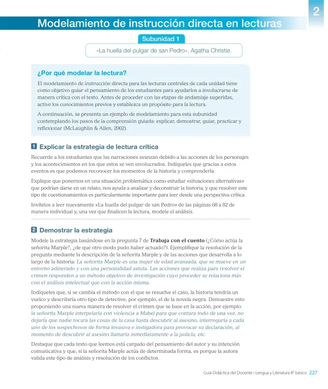 Página 229 de Lengua y Literatura – Octavo Básico | Texto del Estudiante MINEDUC – Descargar PDF · 2024