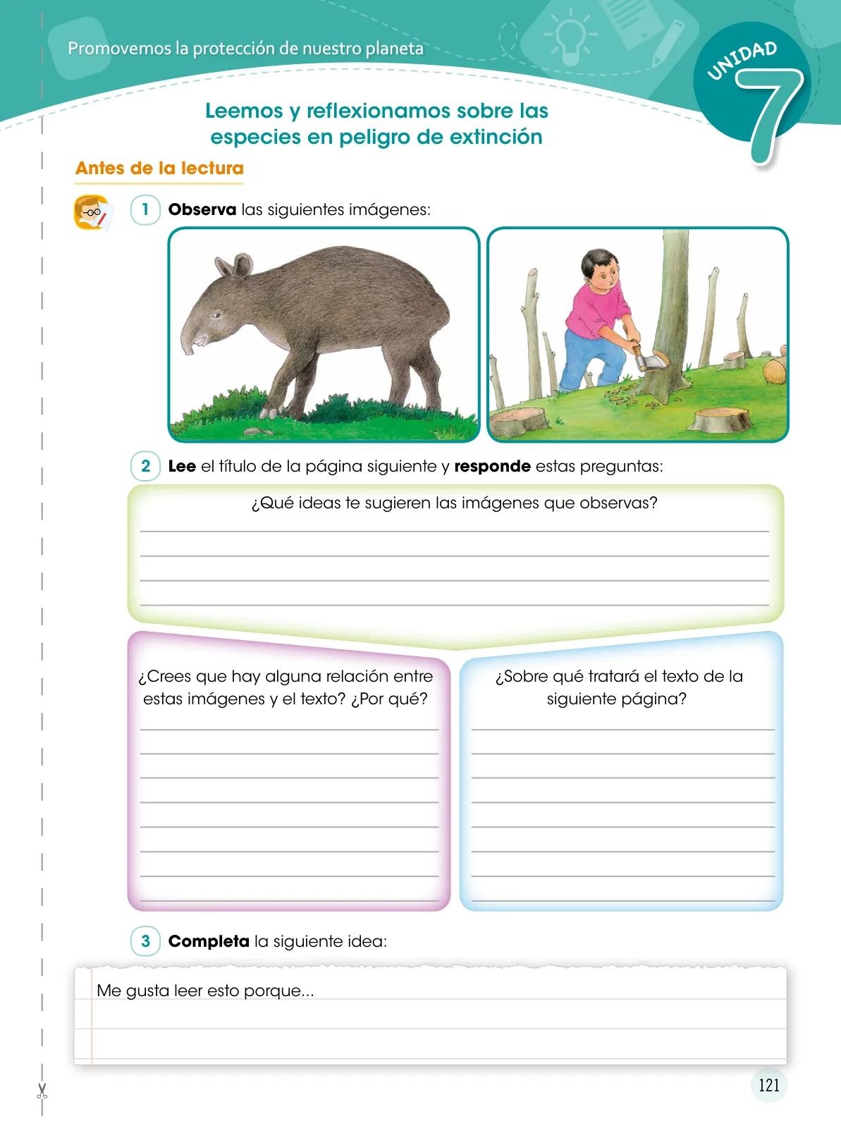 Miniatura página 122 de Comunicación 5 : cuaderno de trabajo para quinto grado de Educación Primaria 2019 · 2019