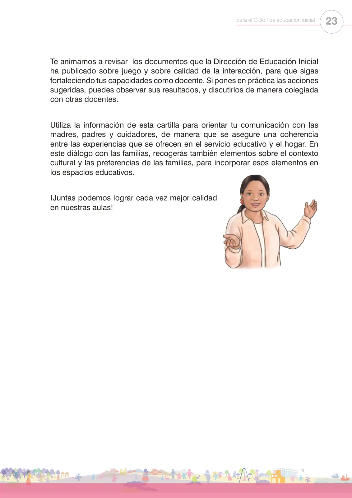 Miniatura página 25 de Juego e interacción en el hogar y en el aula. Cartilla con orientaciones para el Ciclo I de Educación Inicial · 2024