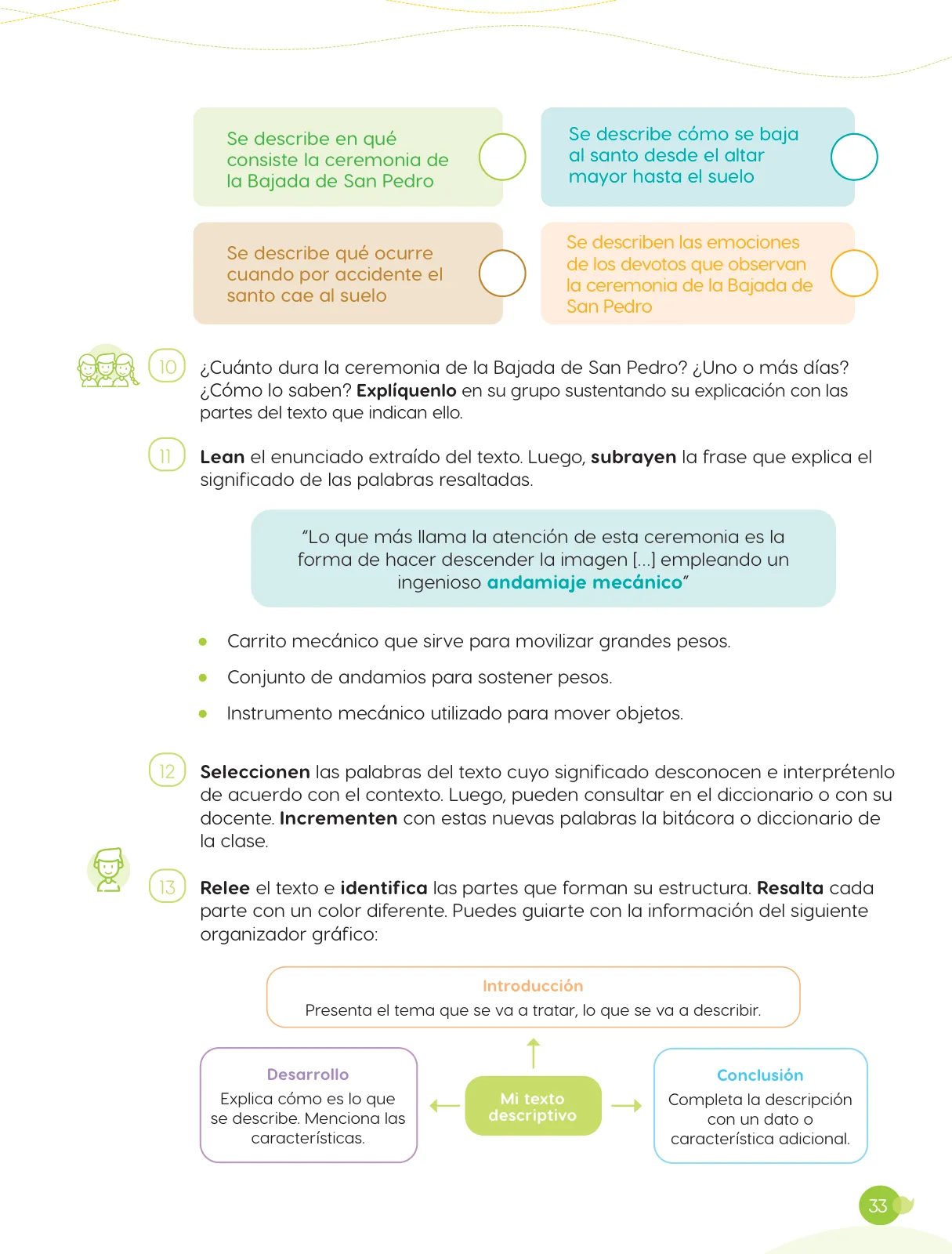 Página 35 de Cuadernillo de Comunicación 5, quinto grado de Primaria · 2023