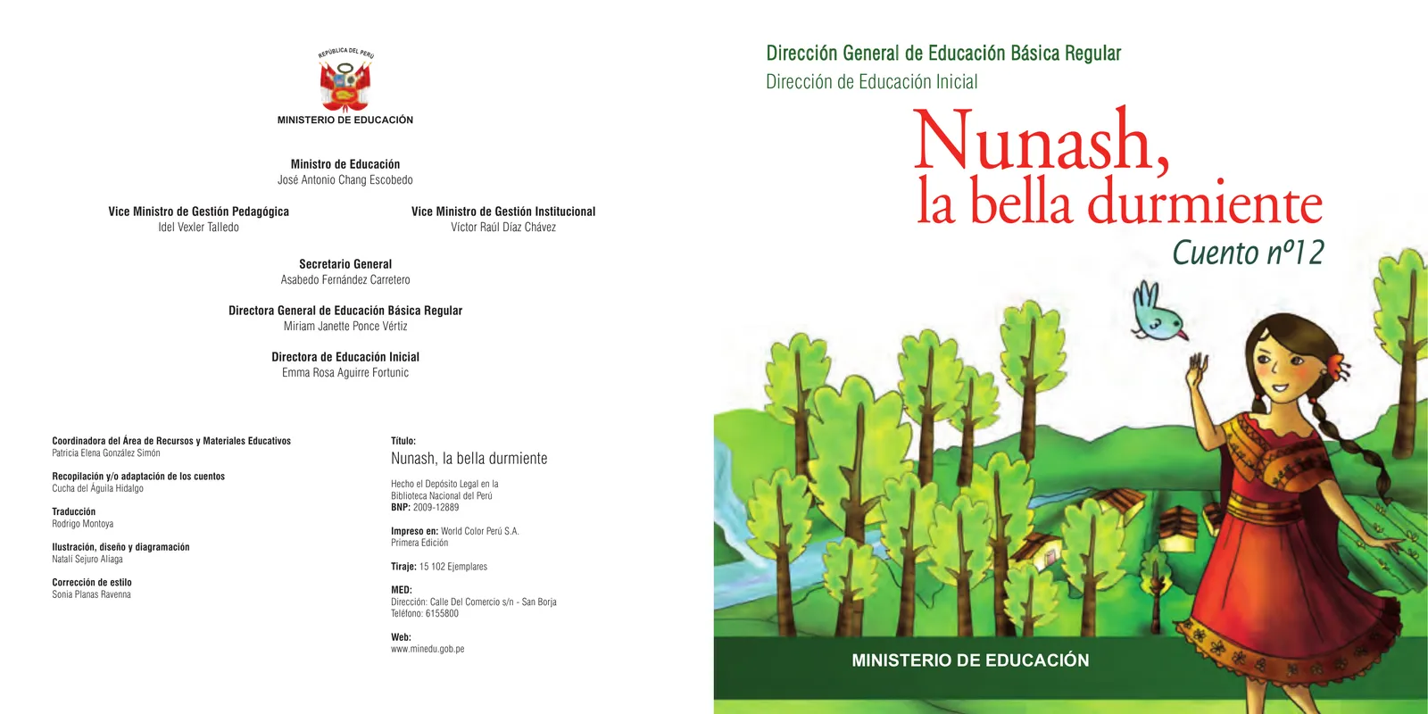 Portada de Nunash, la bella durmiente. Cuento No. 12 · 2009