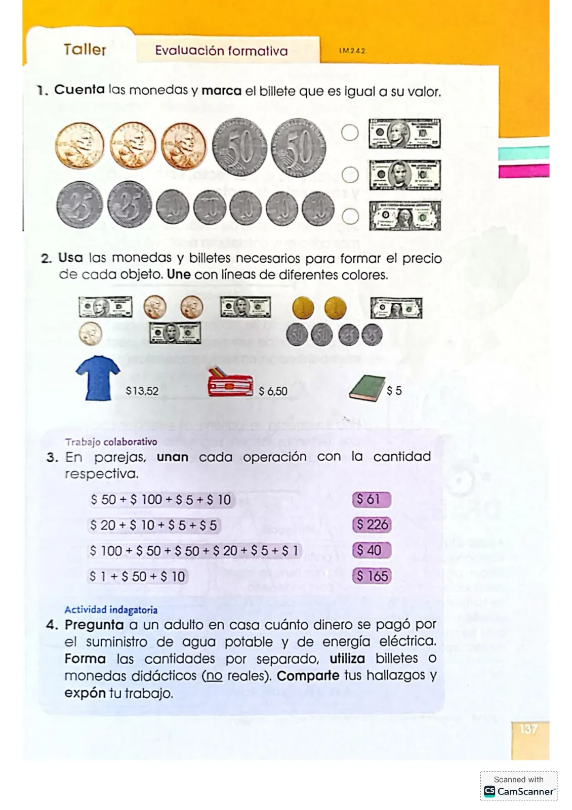Miniatura página 137 de Matematica · 4 EGB · 2024