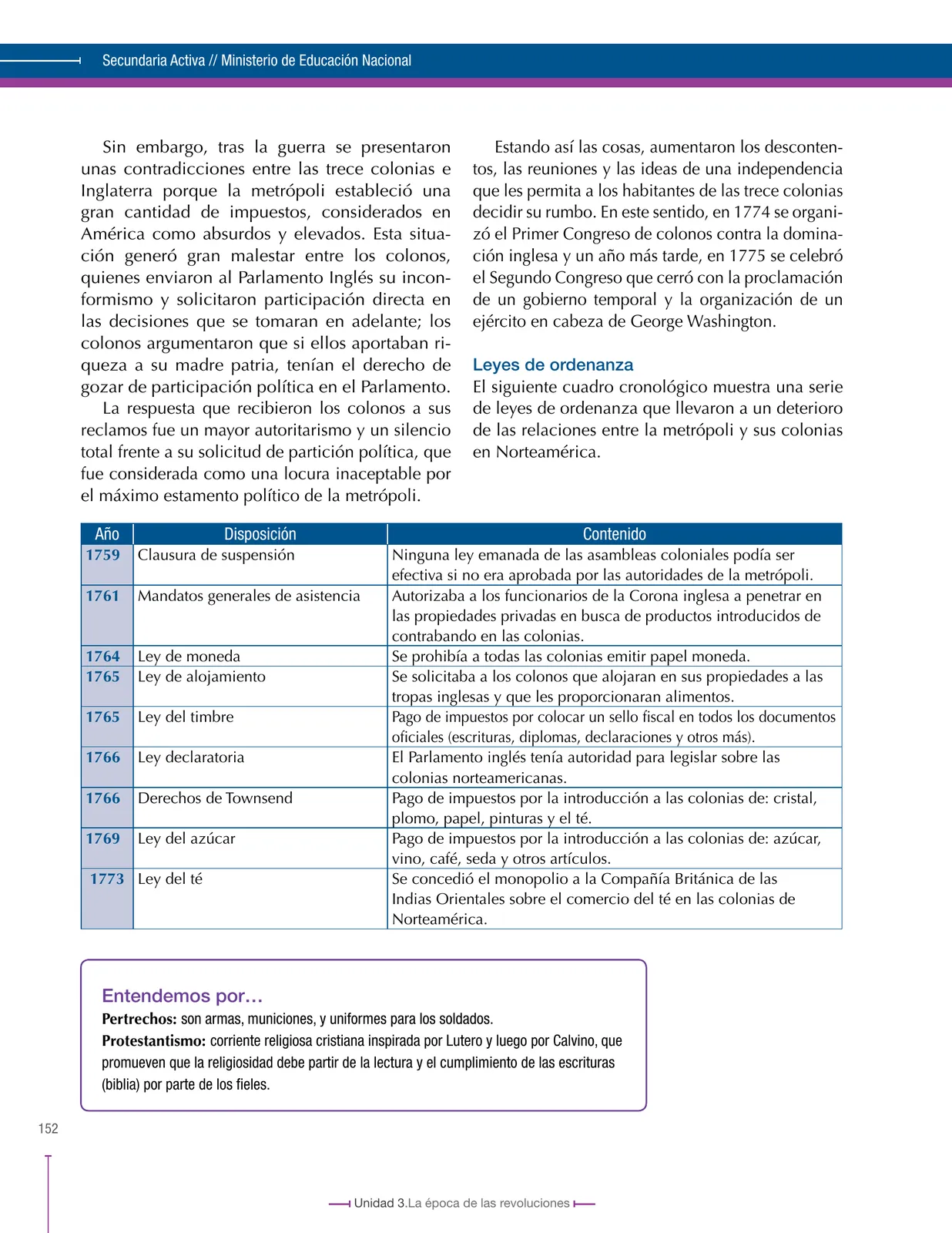 Miniatura página 152 de Ciencias Sociales 8° · Secundaria Activa