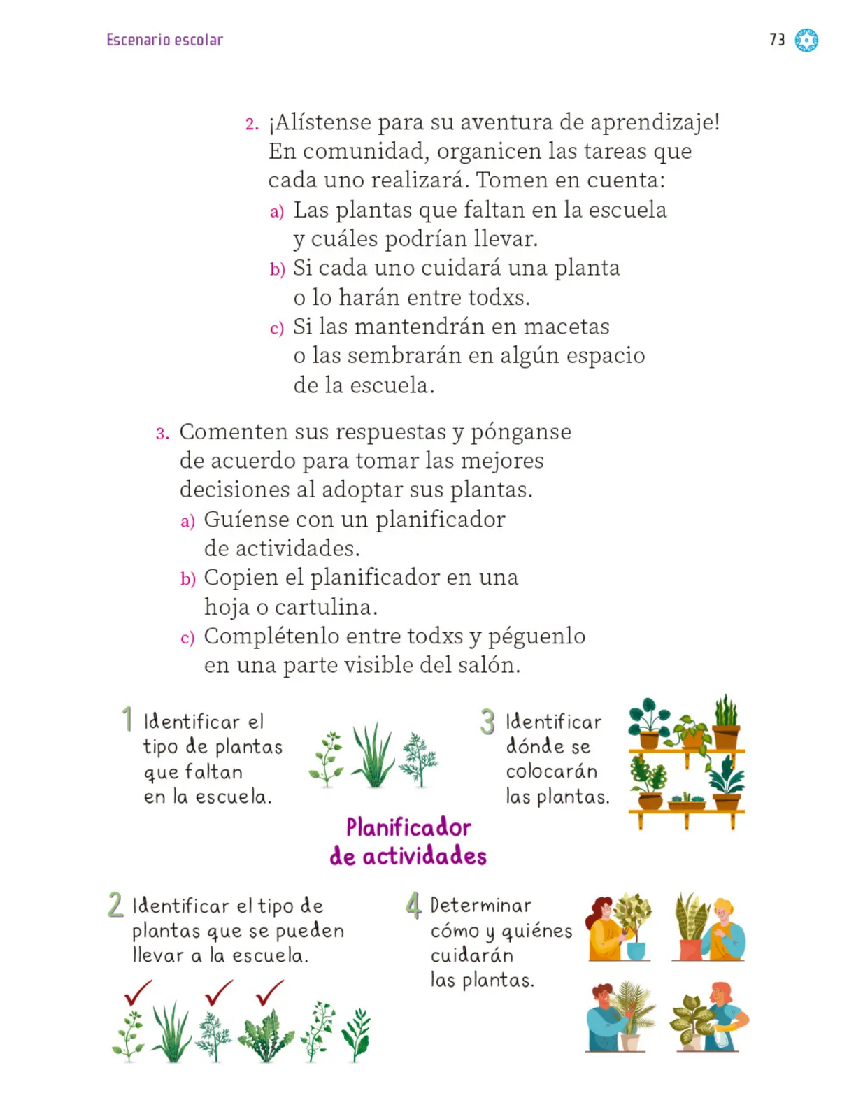 Página 74 de Proyectos Escolares. Libro de Educación Primaria Grado 1° Ciclo Escolar 2025 - 2026