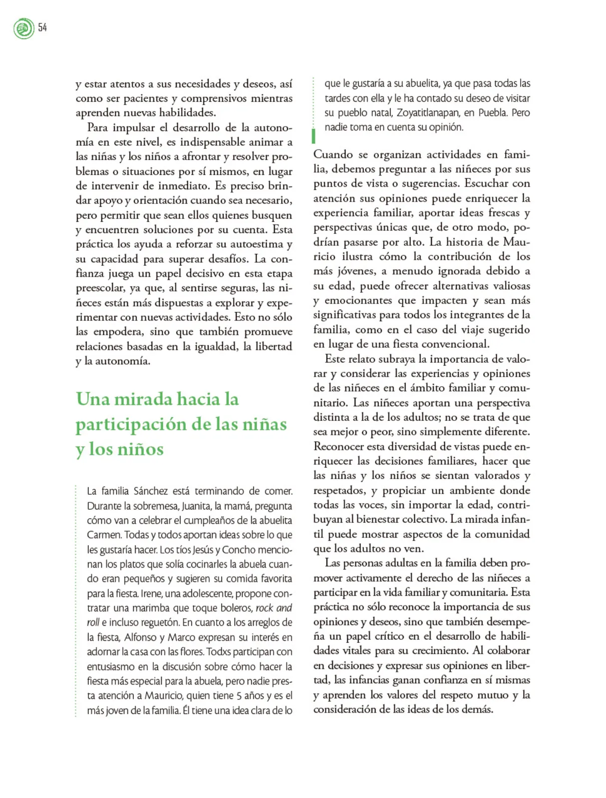 Miniatura página 55 de Crianza para la libertad. Libro para las familias. Fase 2  Libro de Educación Preescolar Grado 1°, 2°, 3°  Ciclo Escolar 2025 - 2026