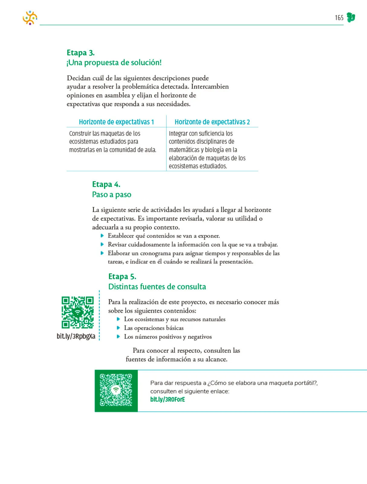 Miniatura página 166 de Colección Ximhai. Nuestro libro de Proyectos. Tomo I.   Libro de Educación Telesecundaria Grado 1°  Ciclo Escolar 2025 - 2026
