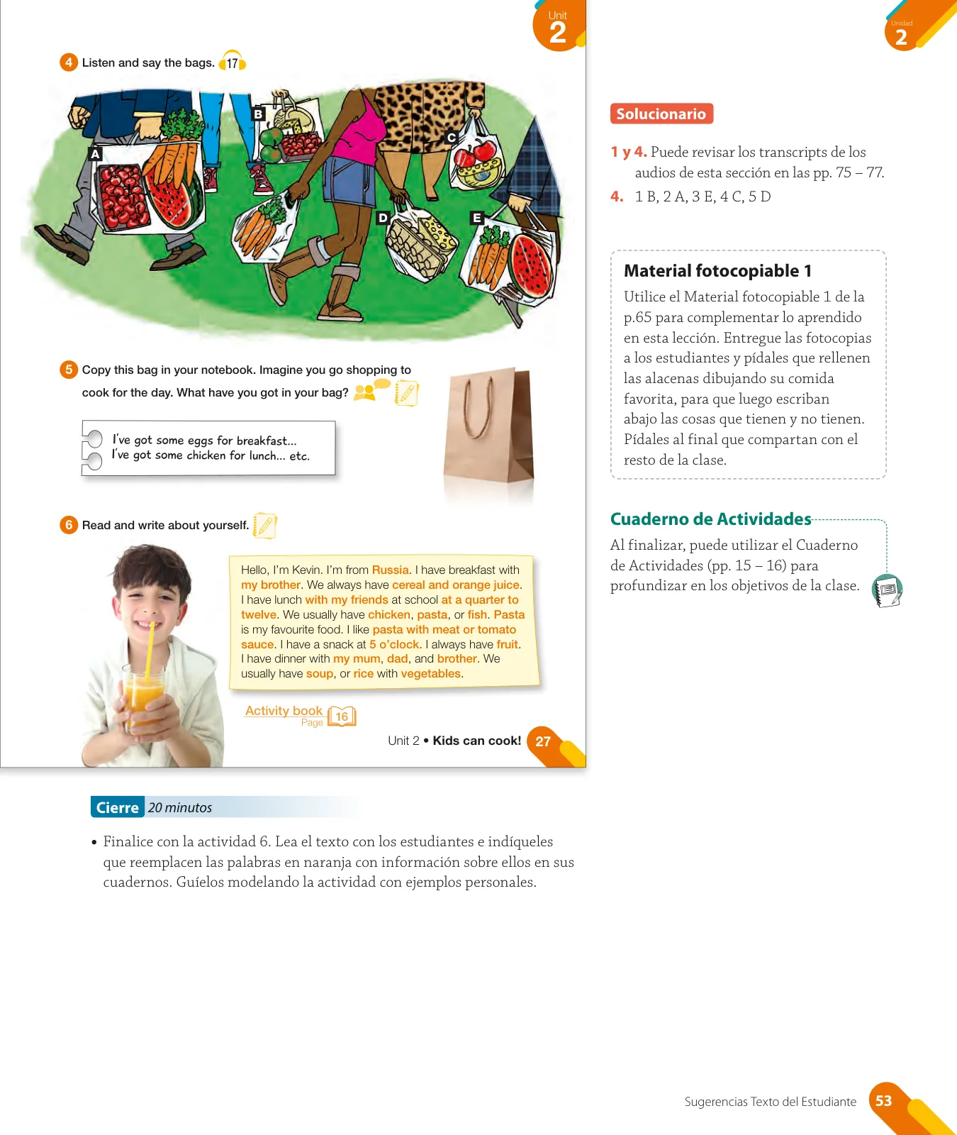 Miniatura página 55 de Inglés – Quinto Básico | Texto del Estudiante MINEDUC – Descargar PDF · 2024