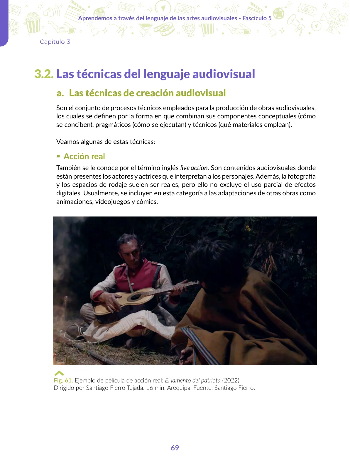 Miniatura página 69 de Aprendemos a través del lenguaje de las artes audiovisuales Fascículo 5 para estudiantes de Educación Secundaria · 2024