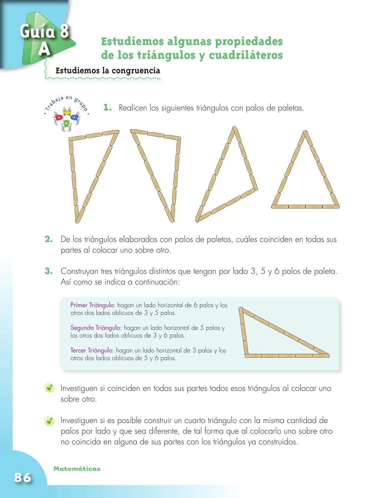 Página 86 de Matematica 4° · Cartilla 01