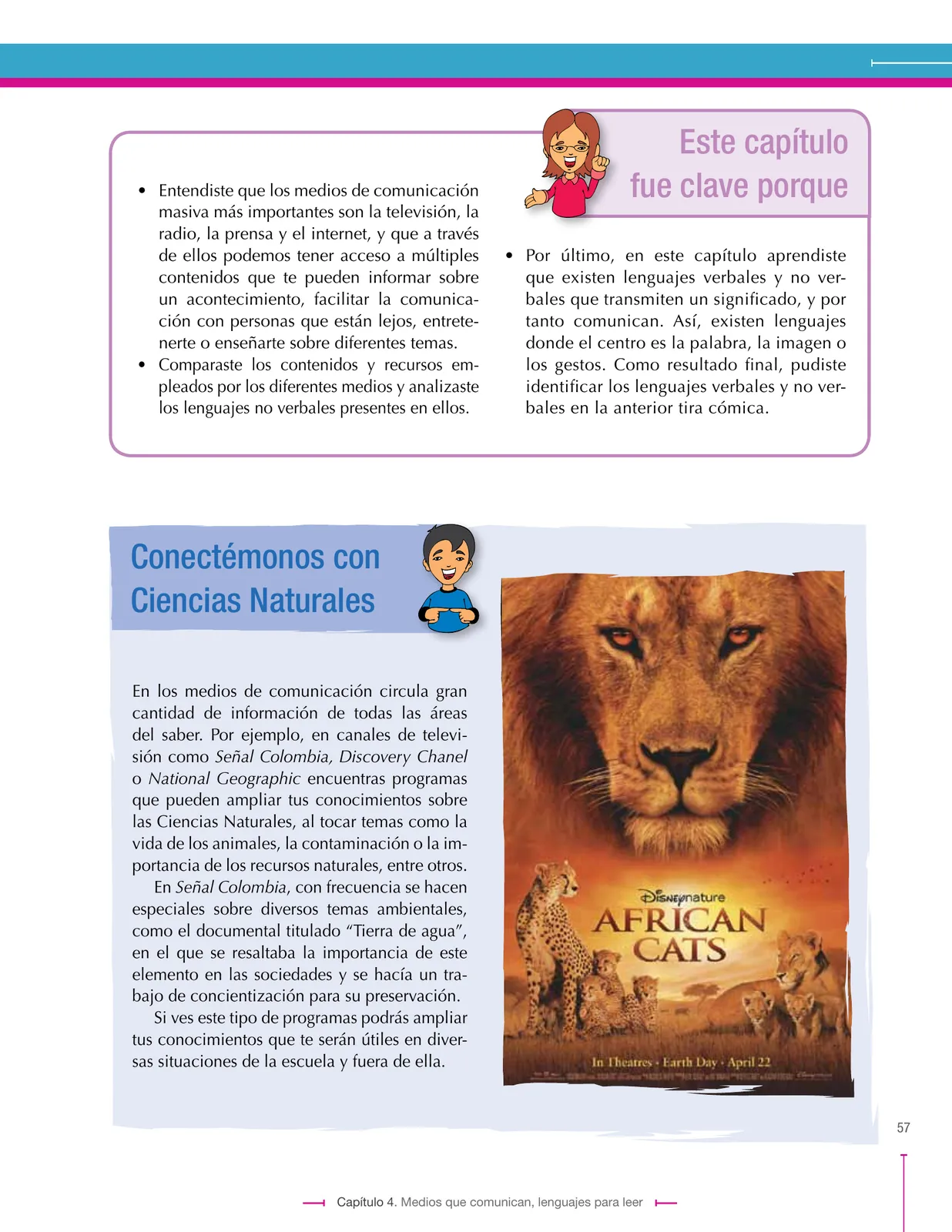Página 57 de Lenguaje 6° · Secundaria Activa