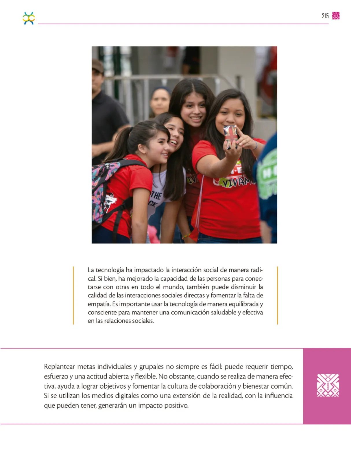 Página 216 de Colección Ximhai. De lo humano y lo comunitario. Libro de Educación Secundaria Grado 1° Ciclo Escolar 2025 - 2026