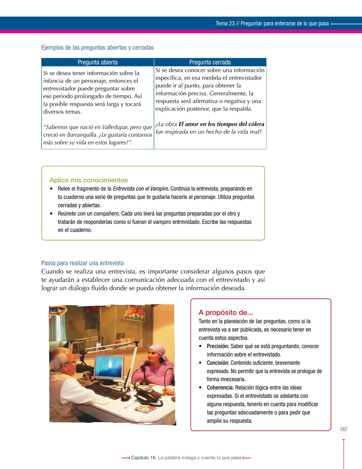 Página 187 de Lenguaje 6° · Secundaria Activa