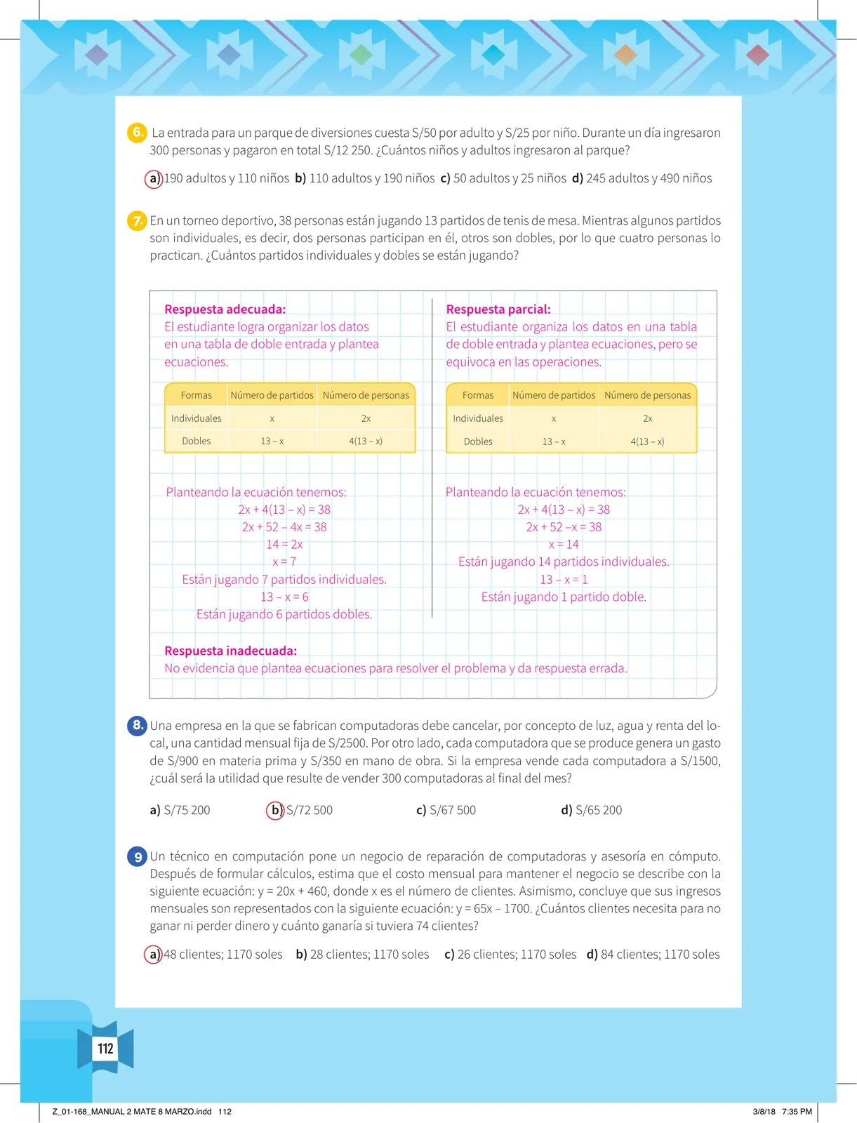 Miniatura página 114 de Resolvamos problemas 2 : manual para el docente 2018 · 2018