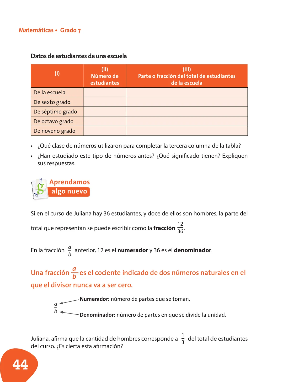 Página 45 de Matematica 7° · Postprimaria
