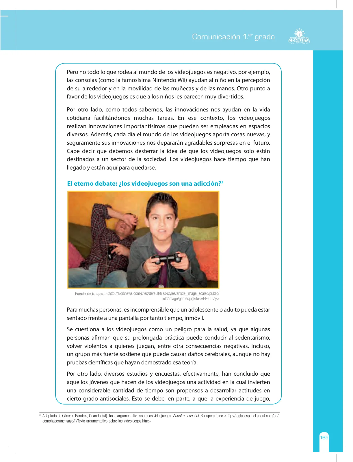 Miniatura página 165 de Comunicación Secundaria 1. Cuaderno de reforzamiento pedagógico - JEC · 2016