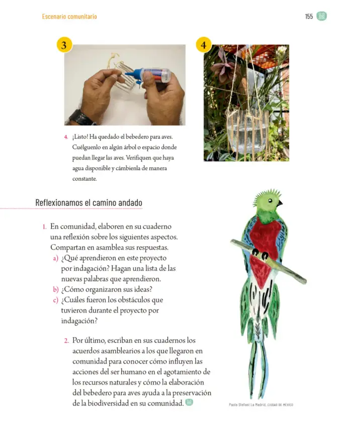 Página 158 de Proyectos Comunitarios. Libro de Educación Primaria Grado 5° Ciclo Escolar 2025 - 2026