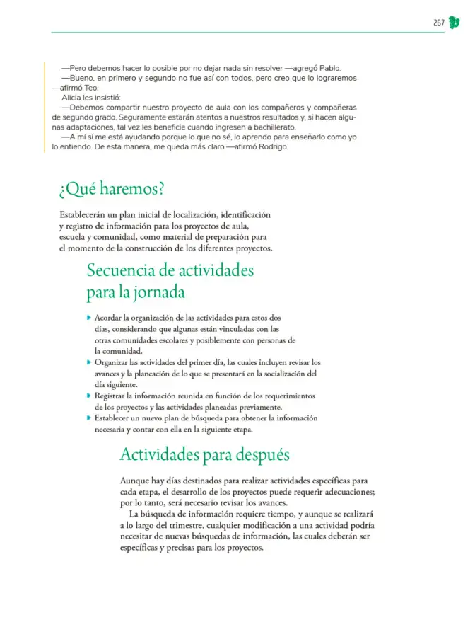 Página 268 de Colección Nanahuatzin. Nuestro libro de Proyectos. Tomo II. Libro de Educación Telesecundaria Grado 3° Ciclo Escolar 2025 - 2026