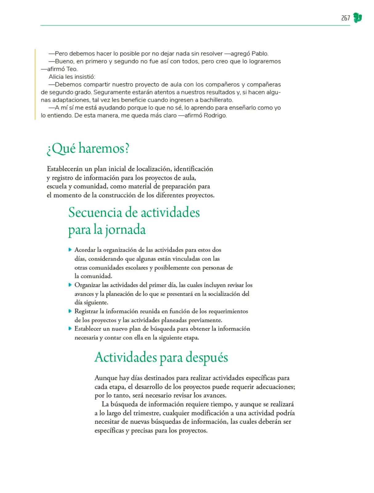 Miniatura página 268 de Colección Nanahuatzin. Nuestro libro de Proyectos.  Tomo II.  Libro de Educación Telesecundaria Grado 3°  Ciclo Escolar 2025 - 2026