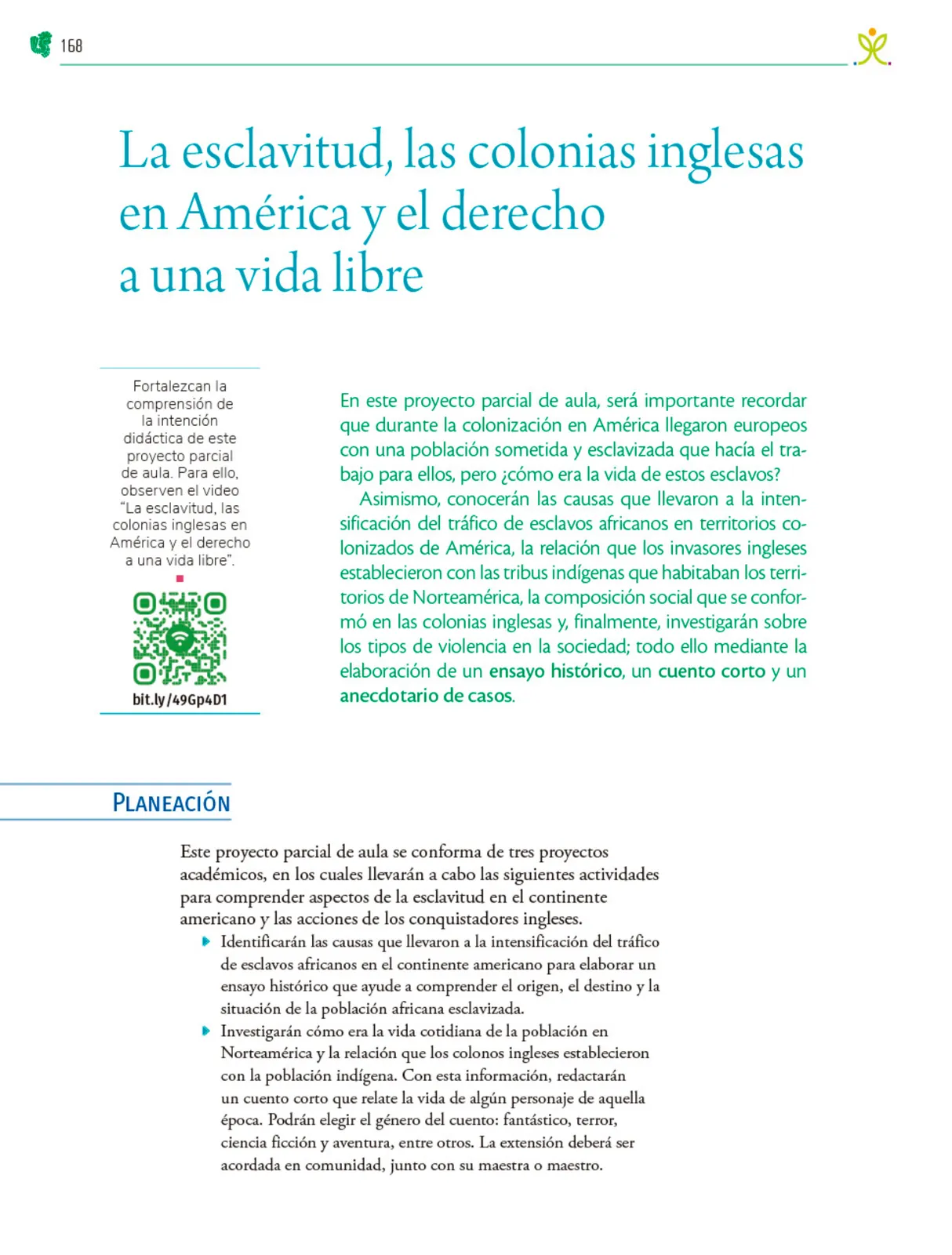 Miniatura página 169 de Colección Nanahuatzin. Nuestro libro de Proyectos.  Tomo II.  Libro de Educación Telesecundaria Grado 3°  Ciclo Escolar 2025 - 2026