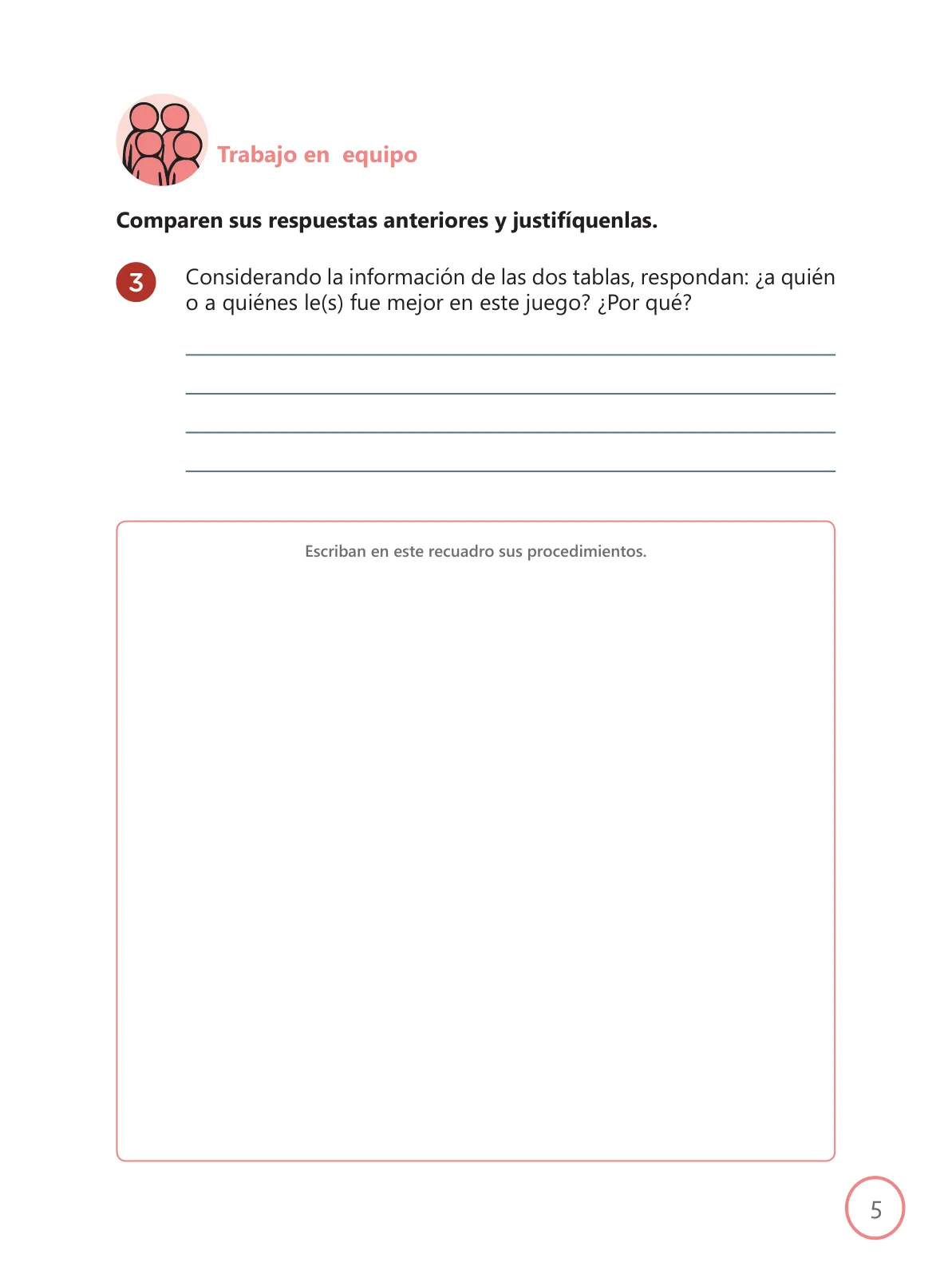 Página 5 de Kit de evaluación Proceso 3 Demostrando lo que aprendimos : Matemática, segundo trimestre, Cuarto grado - Primaria · 2019