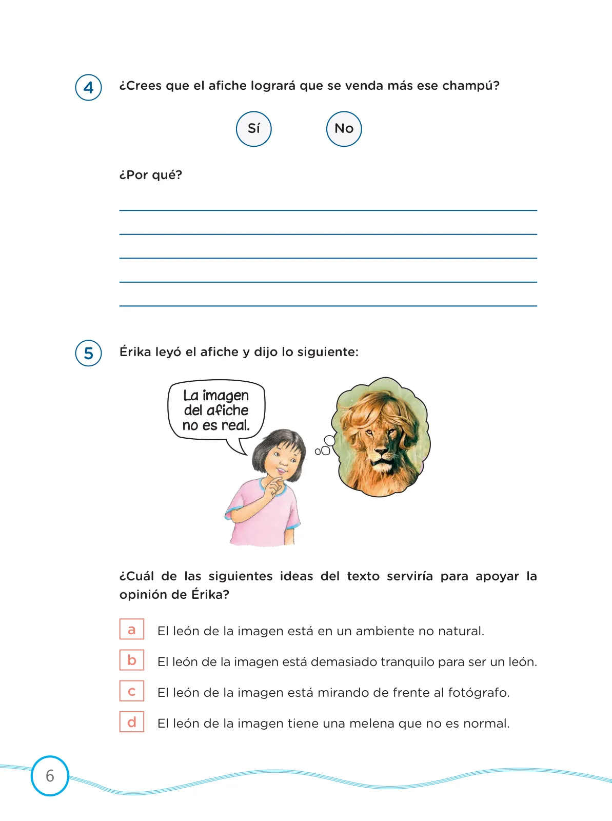 Miniatura página 6 de Kit de evaluación Entrada 1 Demostrando lo que aprendimos : Comunicación, primer trimestre, ﻿Cuarto grado - Primaria · 2019