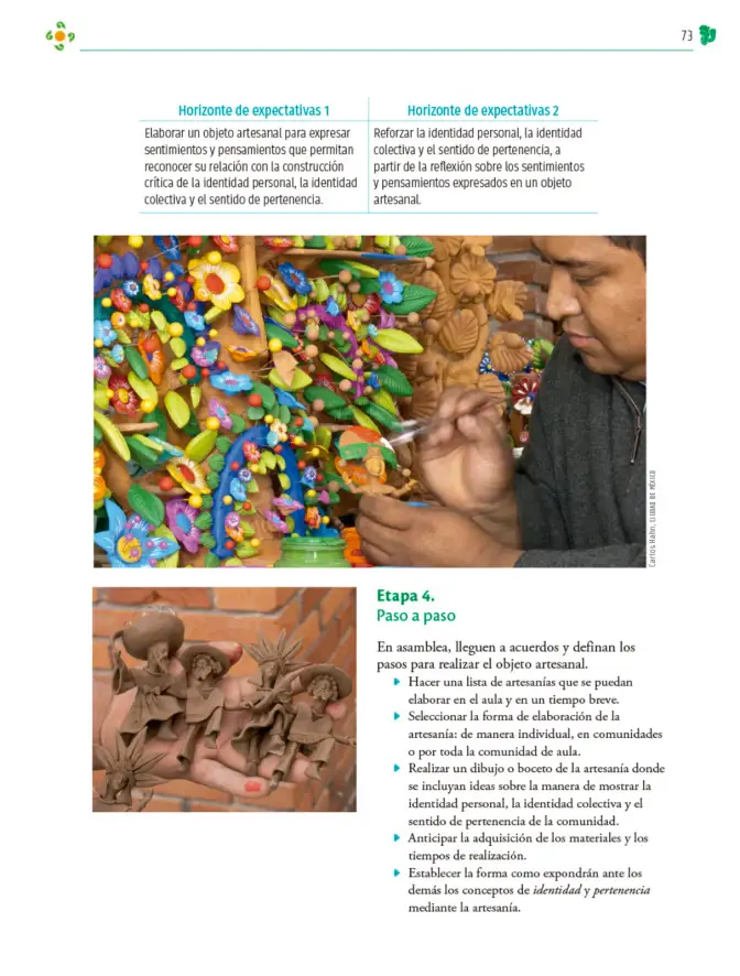 Página 74 de Colección Ximhai. Nuestro libro de Proyectos. Tomo I. Libro de Educación Telesecundaria Grado 1° Ciclo Escolar 2025 - 2026
