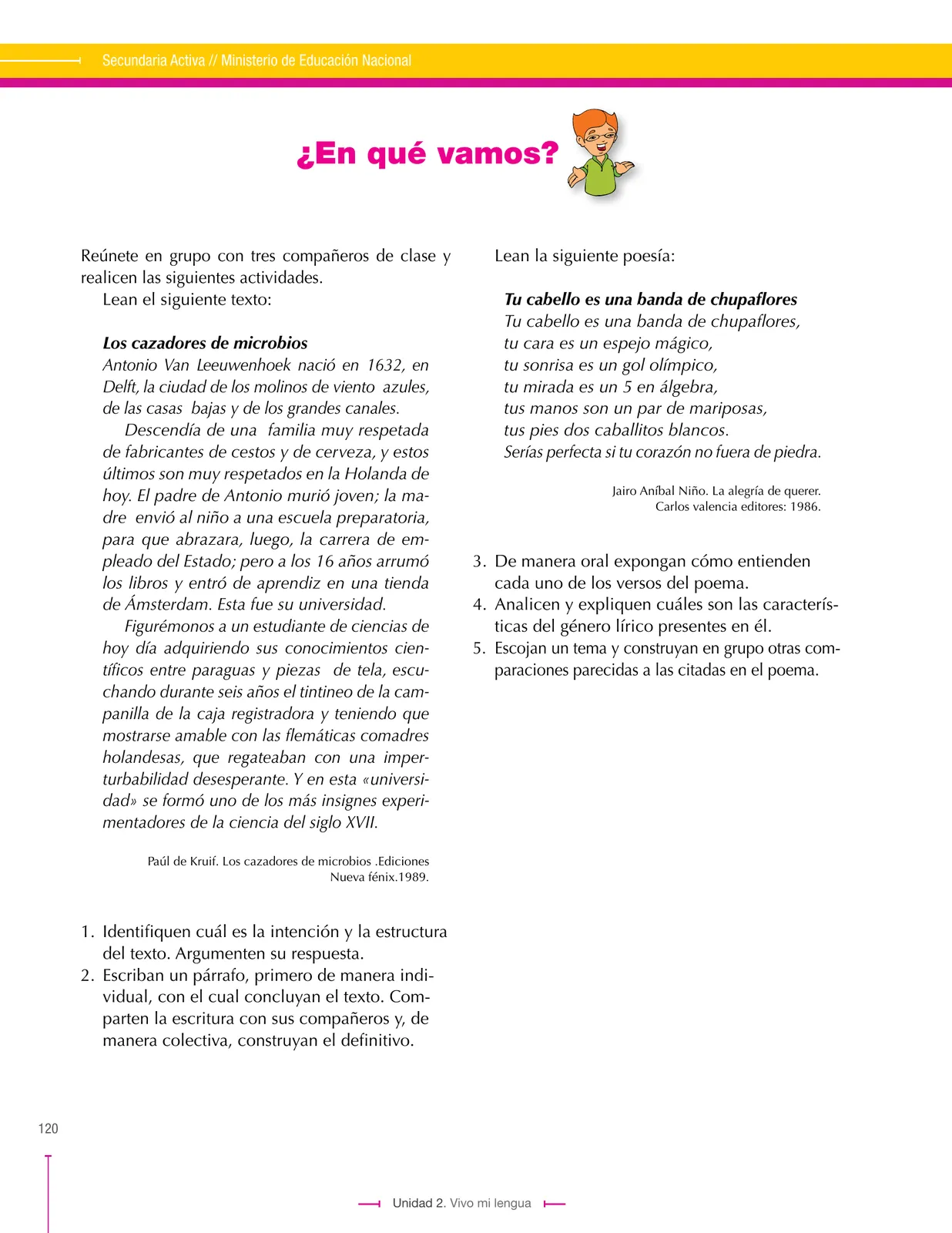 Miniatura página 120 de Lenguaje 6° · Secundaria Activa