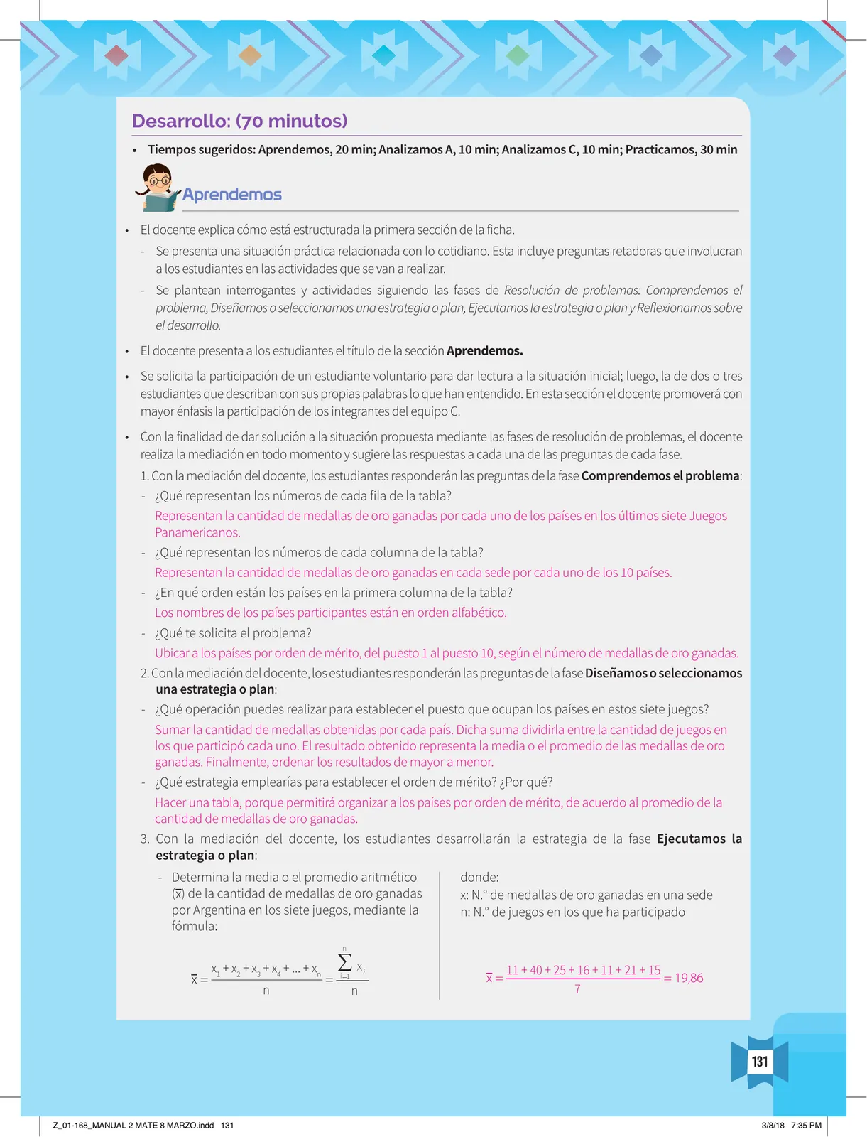 Miniatura página 133 de Resolvamos problemas 2 : manual para el docente 2018 · 2018