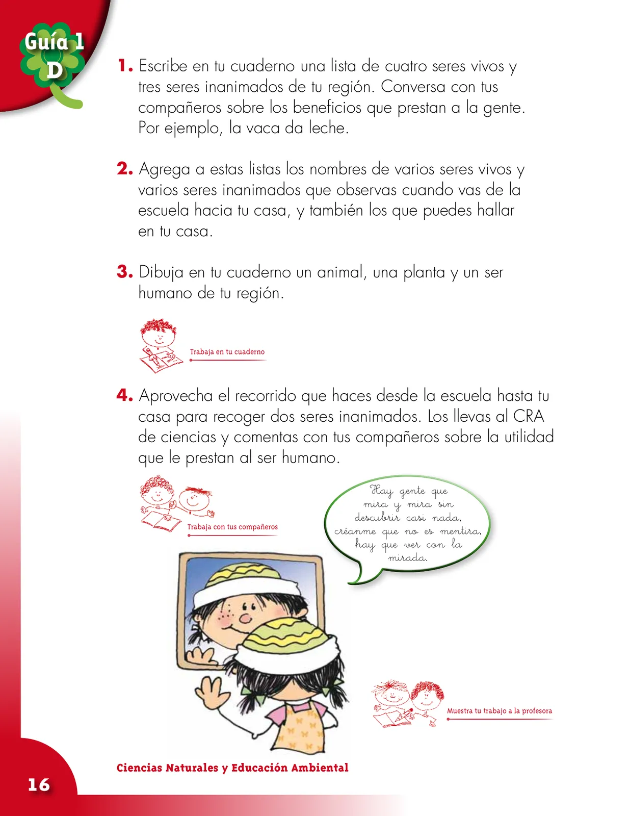 Página 16 de Ciencias Naturales 2° · Cartilla 01