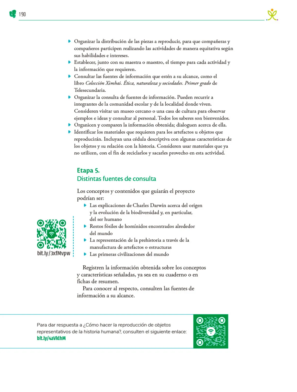 Página 191 de Colección Nanahuatzin. Nuestro libro de Proyectos. Tomo I. Libro de Educación Telesecundaria Grado 3° Ciclo Escolar 2025 - 2026