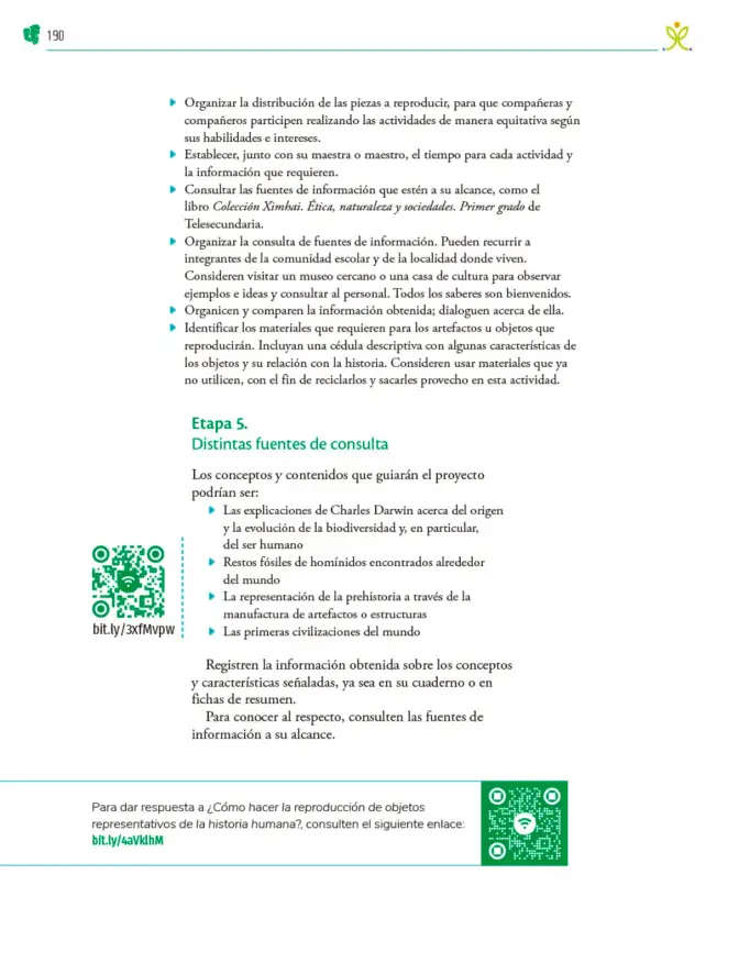Página 191 de Colección Nanahuatzin. Nuestro libro de Proyectos. Tomo I. Libro de Educación Telesecundaria Grado 3° Ciclo Escolar 2025 - 2026
