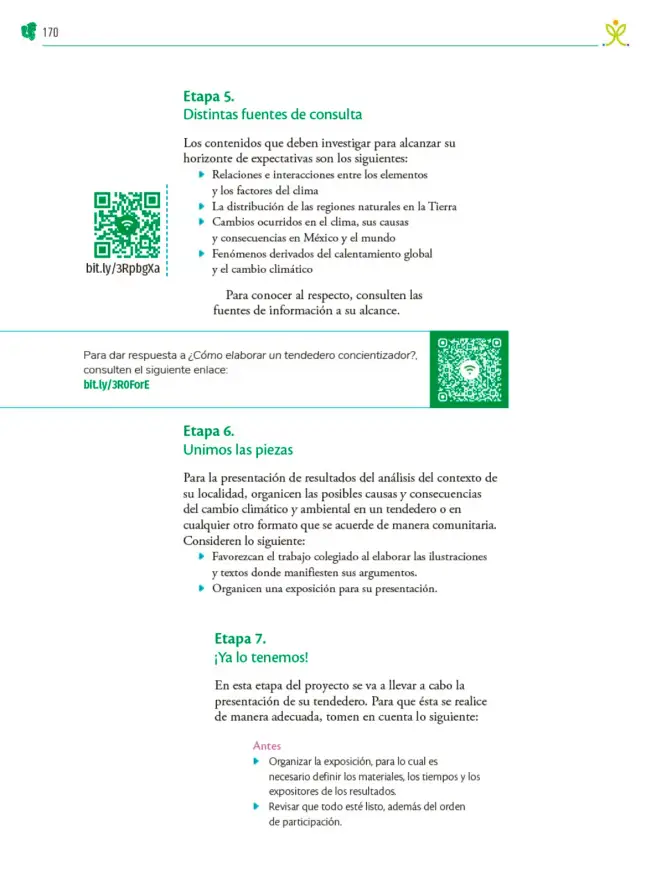 Página 171 de Colección Ximhai. Nuestro libro de Proyectos. Tomo II. Libro de Educación Telesecundaria Grado 1° Ciclo Escolar 2025 - 2026