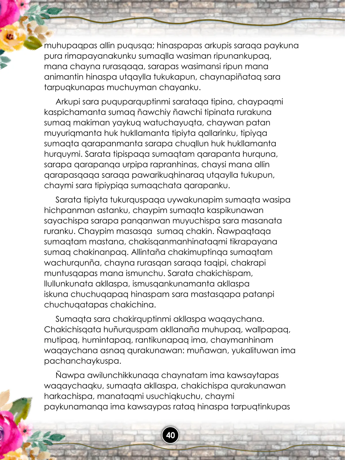 Miniatura página 42 de Llaqtanchikpa kawsayninkuna - Chanka : saberes de los pueblos - Comunicación y Ciencia y Tecnología quechua, variante Chanca · 2021