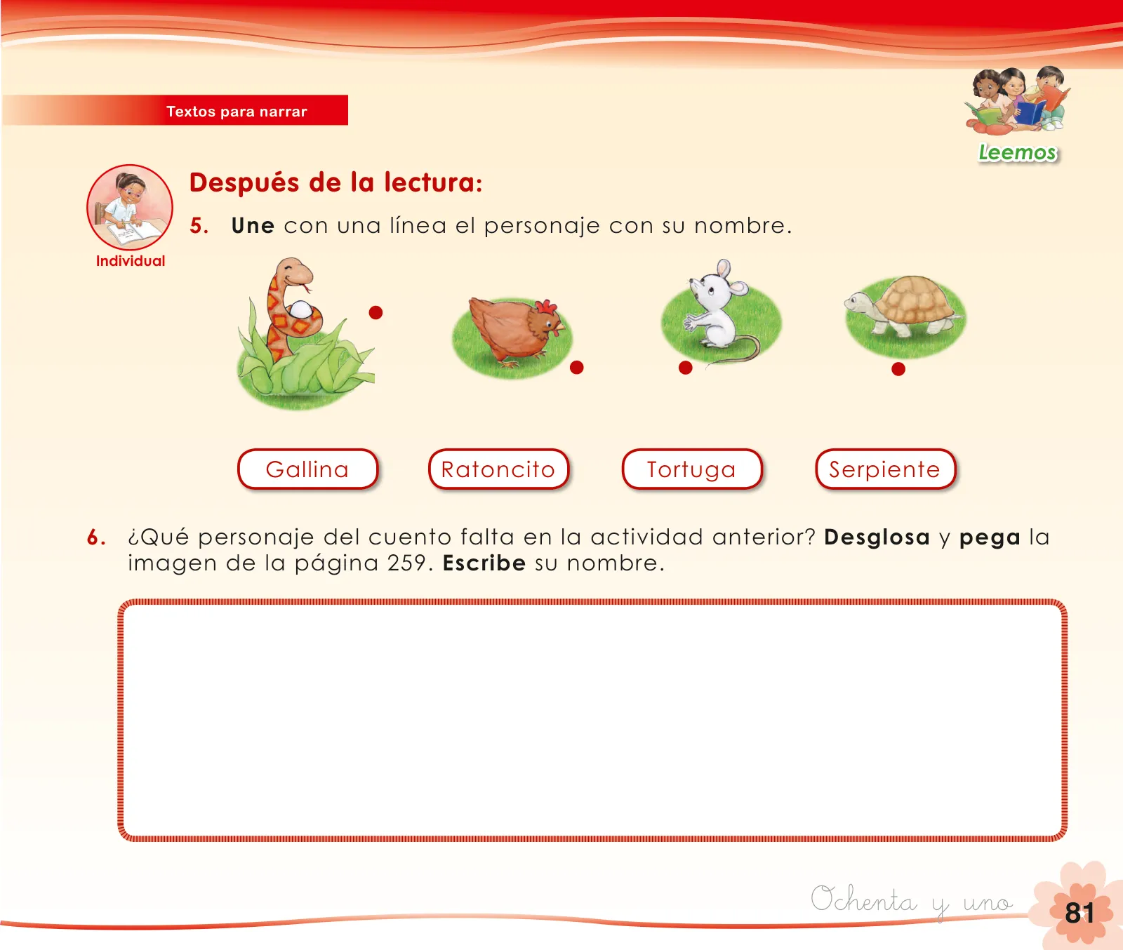 Miniatura página 83 de Comunicación 1 : cuaderno de trabajo para primer grado de Educación Primaria 2019 · 2019