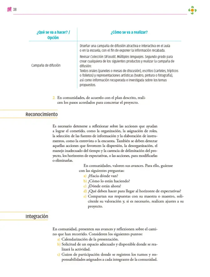 Página 39 de Colección Sk´asolil. Nuestro libro de proyectos. Libro de Educación Secundaria Grado 2° Ciclo Escolar 2025 - 2026