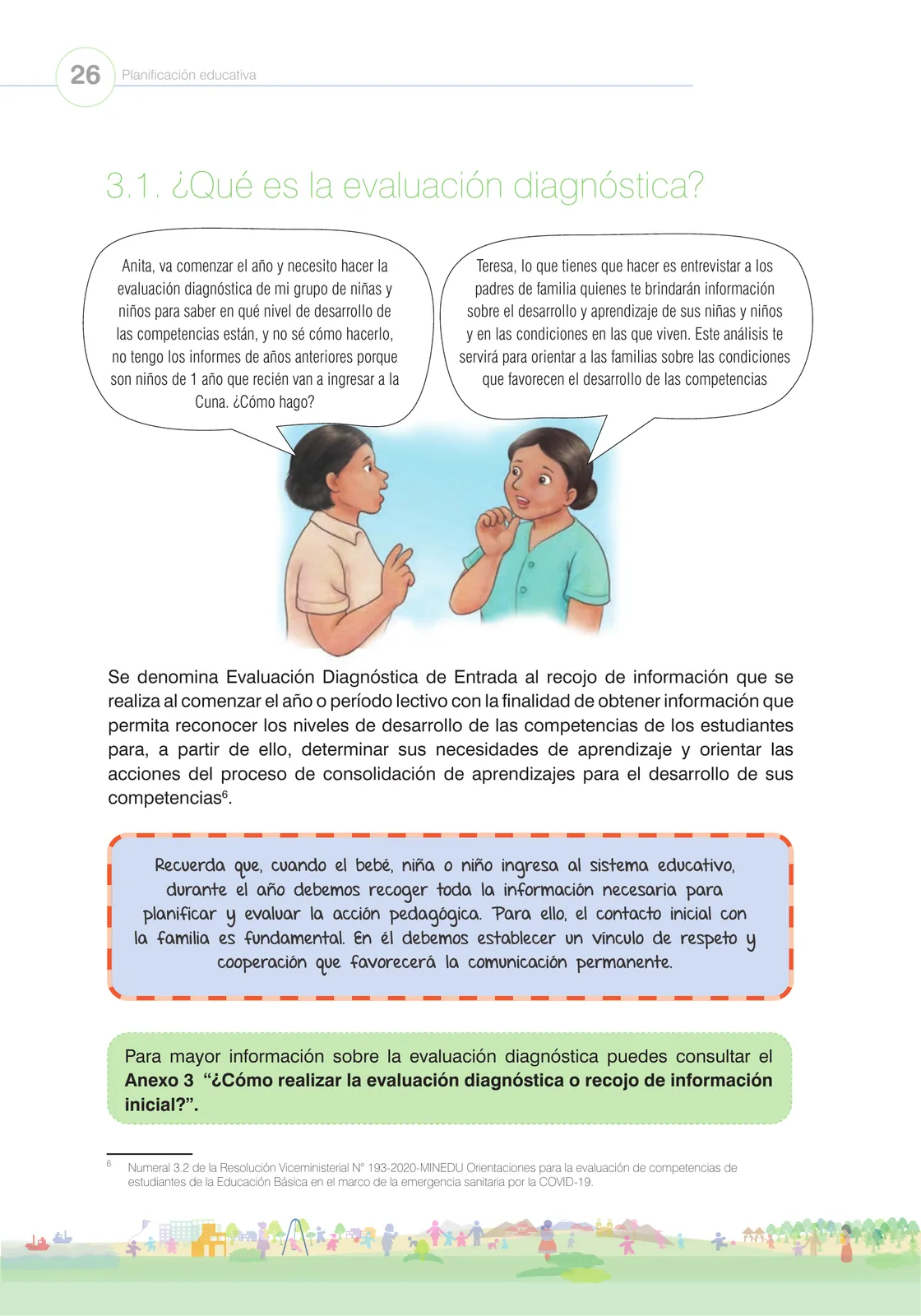 Página 28 de La planificación del proceso de enseñanza aprendizaje y la evaluación formativa en Ciclo I : guía cartilla de orientación planificación educativa · 2024