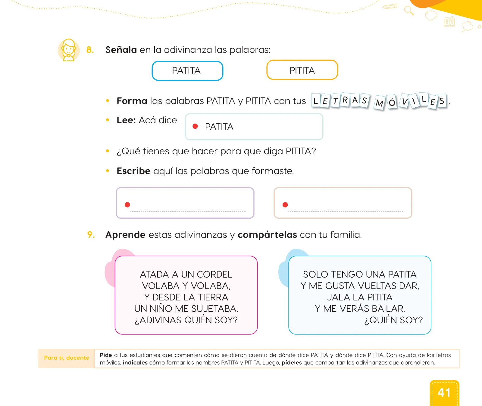 Miniatura página 43 de Cuadernillo de Comunicación 1. Primer grado de Primaria · 2024