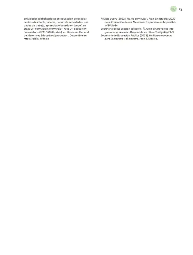Página 46 de Modalidades de trabajo para la acción transformadora y el codiseño Libro de Educación Preescolar Grado 1°, 2°, 3° Ciclo Escolar 2025 - 2026