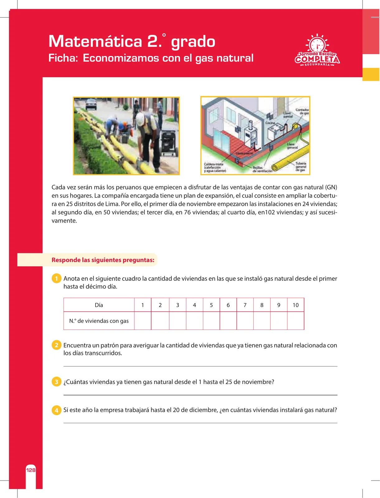 Página 128 de Matemática 2 : cuaderno de reforzamiento pedagógico - JEC · 2016