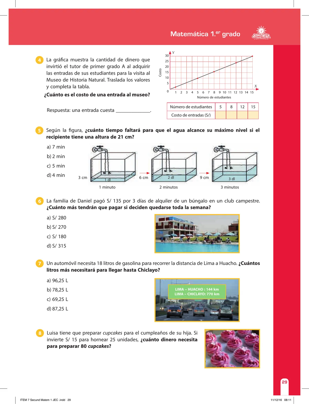 Miniatura página 29 de Matemática 1 : cuaderno de reforzamiento pedagógico - JEC · 2016