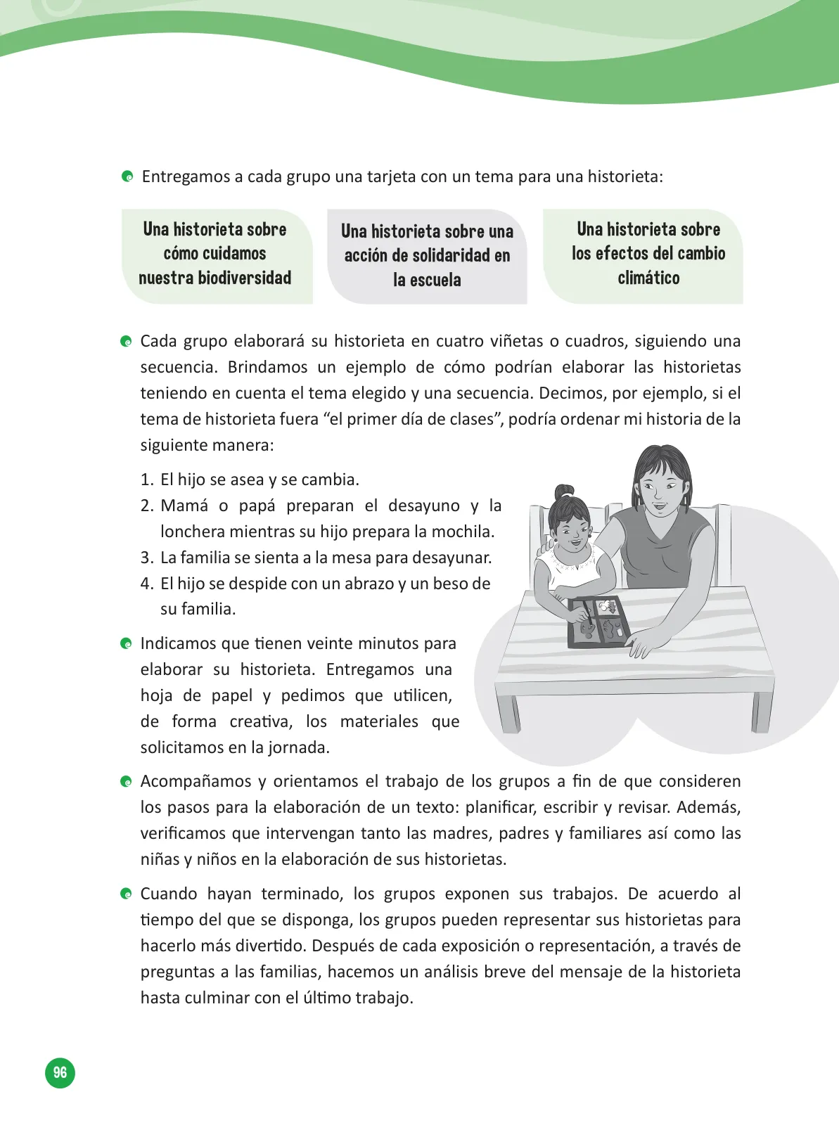Miniatura página 98 de Guía para el trabajo docente con las familias del ciclo V de Primaria · 2016
